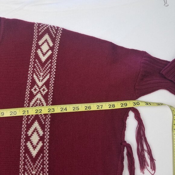 Active Designed in Los Angeles Maroon Boho Womens Pullover Sweater - Picture 7 of 10